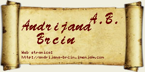 Andrijana Brčin vizit kartica